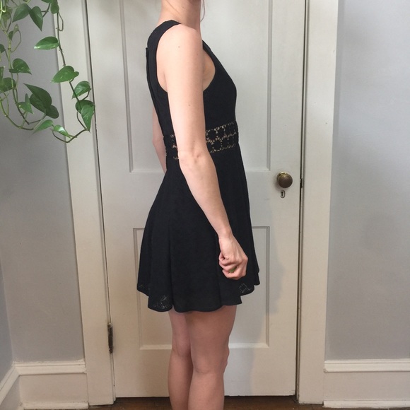 Free People Black Daisy Cage Skater Mini Dress - Picture 8 of 8